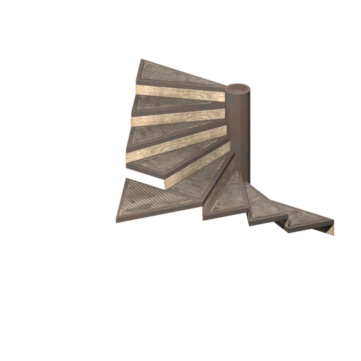 Stairs Spiral Triangle, Metal